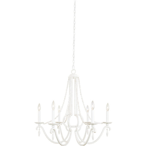 Acadia Six Light Chandelier in Distressed White (33|507270DW)