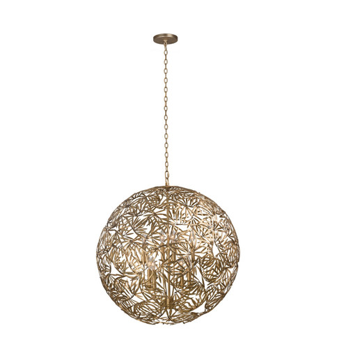 Jardin Eight Light Pendant in Oxidized Gold Leaf (33|507652OL)