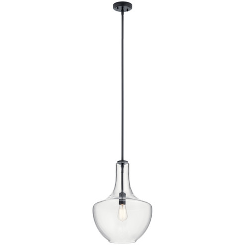 Everly One Light Pendant in Black (12|42046BK)