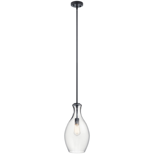 Everly One Light Pendant in Black (12|42047BK)
