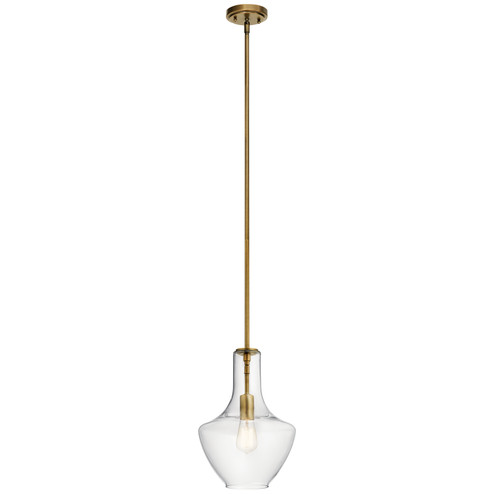 Everly One Light Pendant in Natural Brass (12|42141NBR)