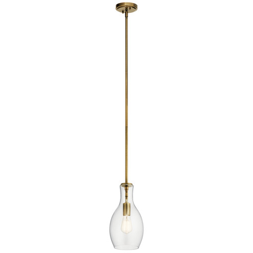Everly One Light Pendant in Natural Brass (12|42456NBR)