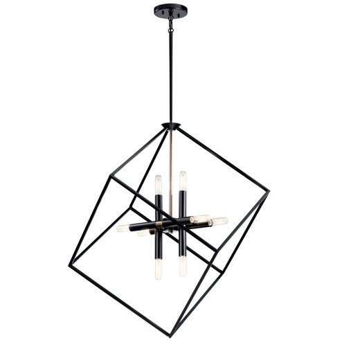 Cartone Eight Light Chandelier in Black (12|42526BK)