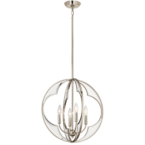 Montavello Four Light Chandelier in Polished Nickel (12|43096PN)