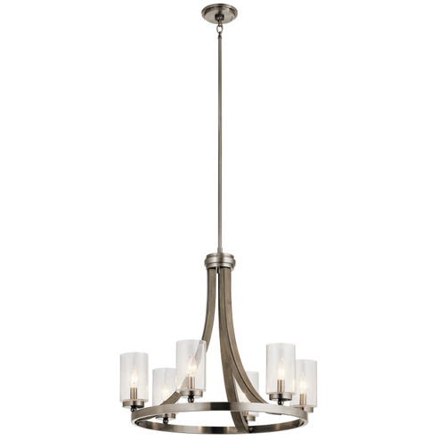 Grand Bank Six Light Chandelier in Distressed Antique Gray (12|43193DAG)