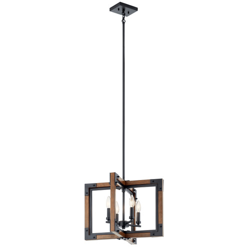 Marimount Four Light Chandelier/Semi Flush Mount in Auburn Stained (12|44046AUB)