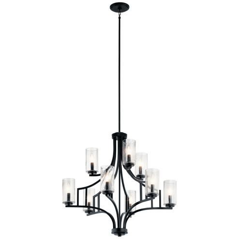 Vara Nine Light Chandelier in Distressed Black (12|44073DBK)