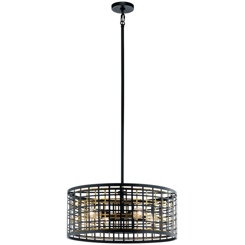 Aldergate Four Light Chandelier in Black (12|44076BK)