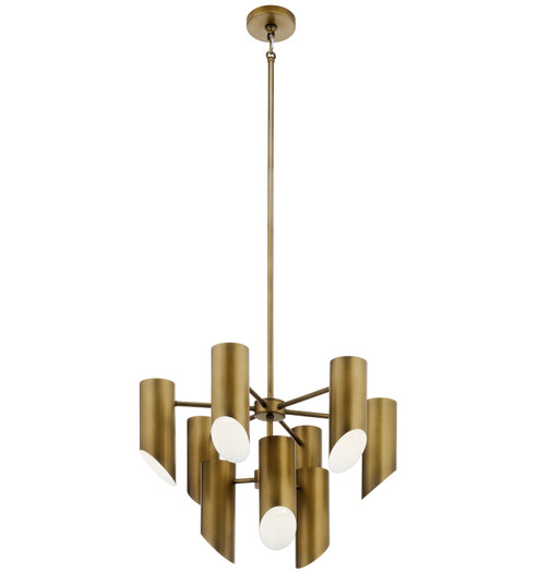 Trentino Nine Light Chandelier in Natural Brass (12|52162NBR)