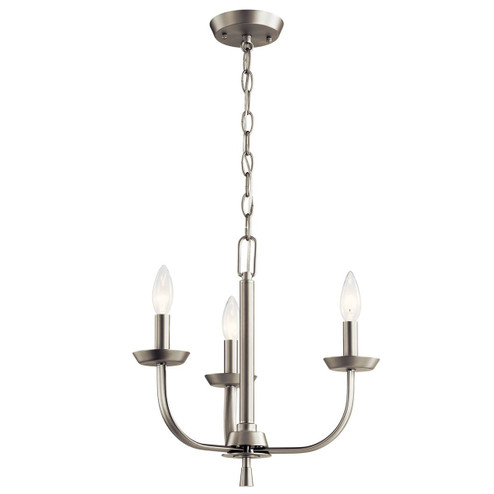 Kennewick Three Light Mini Chandelier in Brushed Nickel (12|52383NI)