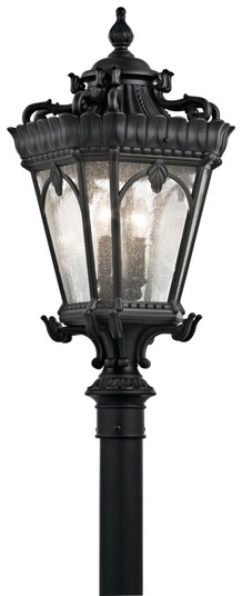 Tournai Four Light Outdoor Post Mount in Textured Black (12|9559BKT)