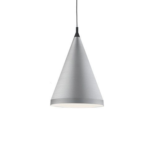Dorothy One Light Pendant in Brushed Nickel With Black Detail (347|492722-BN/BK)