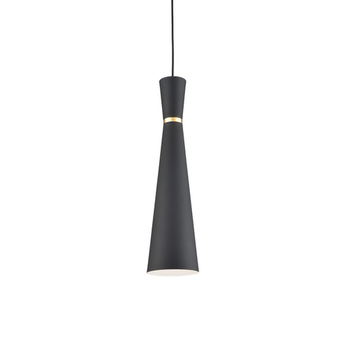 Vanderbilt One Light Pendant in Black With Gold Detail (347|493206-BK/GD)