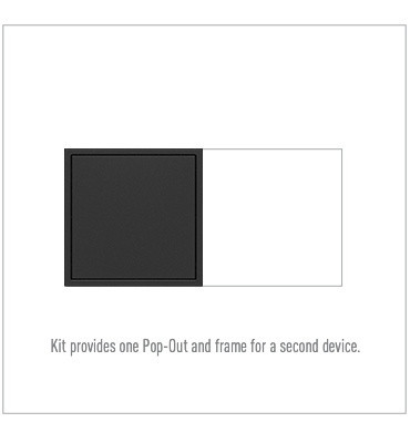 adorne 15A Two-Gang Pop-Out Outlet in Graphite (246|ARPTR152GG2)