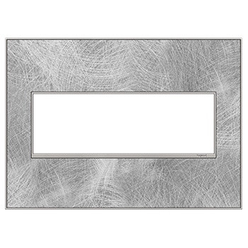 adorne Three-Gang Screwless Wall Plate in Spiraled Stainless (246|AWM3GSP4)