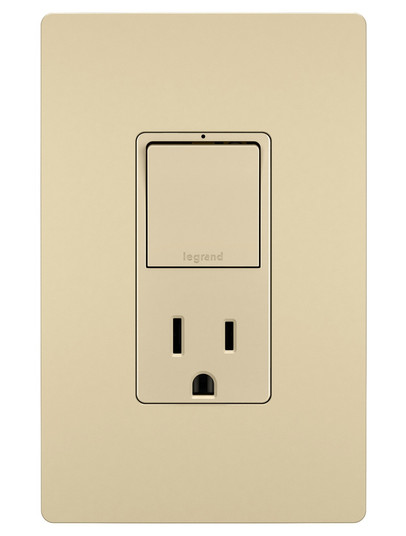 radiant Single Pole/3-Way Switch with 15A Tamper-Resistant Outlet in Ivory (246|RCD38TRI)