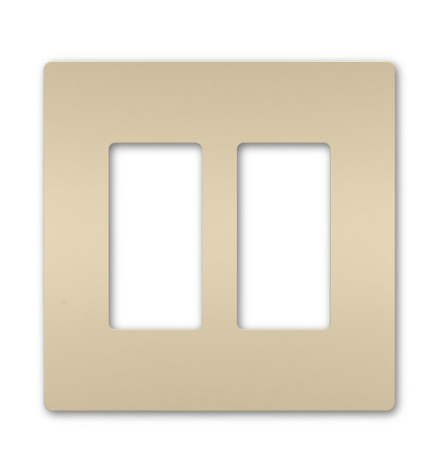 radiant Two-Gang Screwless Wall Plate in Ivory (246|RWP262I)