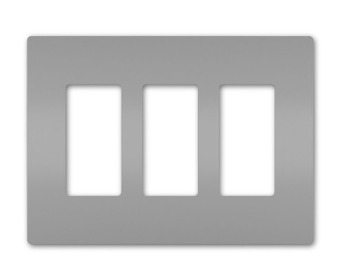 radiant Three-Gang Screwless Wall Plate in Gray (246|RWP263GRY)