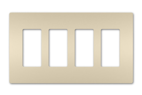 radiant Four-Gang Screwless Wall Plate in Light Almond (246|RWP264LA)