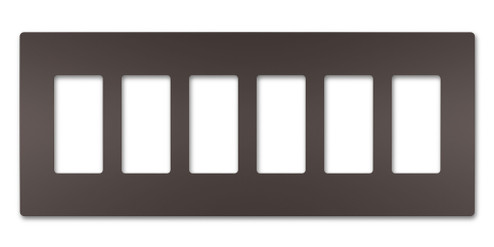radiant Six-Gang Screwless Wall Plate in Dark Bronze (246|RWP266DB)