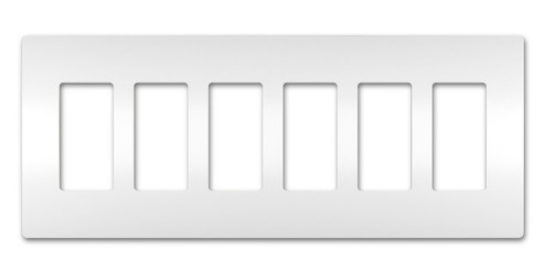 radiant Six-Gang Screwless Wall Plate in White (246|RWP266W)