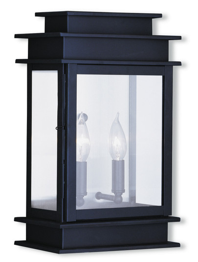 Princeton Two Light Outdoor Wall Lantern in Bronze w/ Polished Chrome Stainless Steel (107|2016-07)