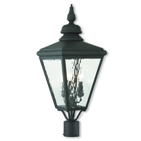 Cambridge Three Light Post-Top Lanterm in Black (107|20433-04)