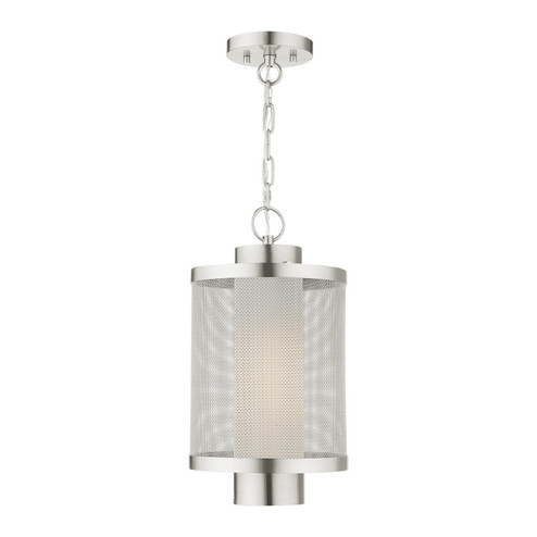 Nottingham One Light Outdoor Pendant in Brushed Nickel (107|20687-91)