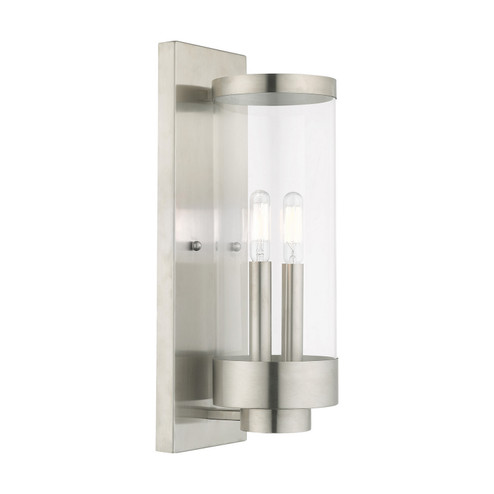 Hillcrest Two Light Outdoor Wall Lantern in Brushed Nickel (107|20722-91)