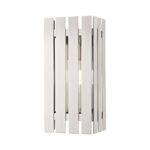 Greenwich One Light Outdoor Wall Lantern in Brushed Nickel (107|20752-91)