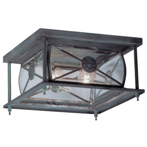 Providence Two Light Outdoor Ceiling Mount in Charcoal (107|2090-61)
