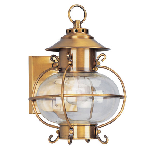 Harbor One Light Outdoor Wall Lantern in Flemish Brass (107|2221-22)