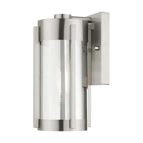 Sheridan One Light Outdoor Wall Lantern in Brushed Nickel (107|22380-91)