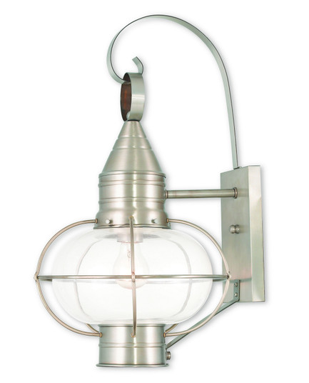 Newburyport One Light Outdoor Wall Lantern in Brushed Nickel (107|26904-91)