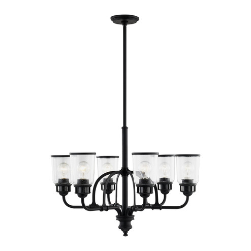 Lawrenceville Six Light Chandelier in Black (107|40026-04)