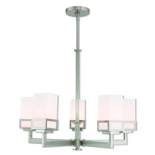 Harding Five Light Chandelier in Brushed Nickel (107|40195-91)