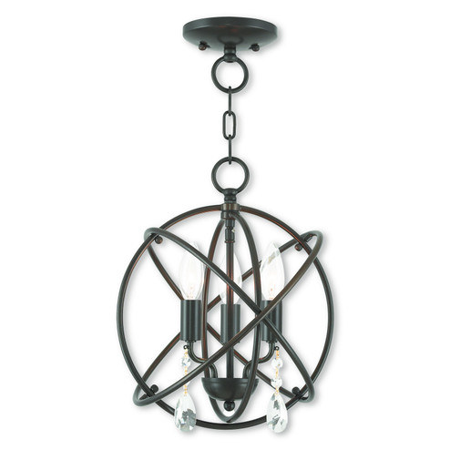 Aria Three Light Mini Chandelier/Ceiling Mount in English Bronze (107|40903-92)