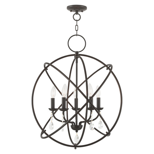 Aria Five Light Chandelier in English Bronze (107|40905-92)