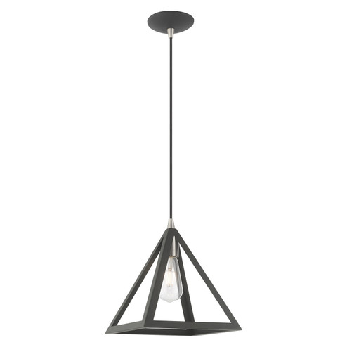 Pinnacle One Light Mini Pendant in Scandinavian Gray w/ Brushed Nickels (107|41329-76)