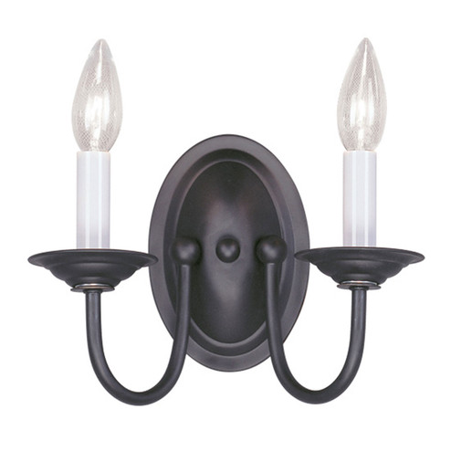 Home Basics Two Light Wall Sconce in Black (107|4152-04)
