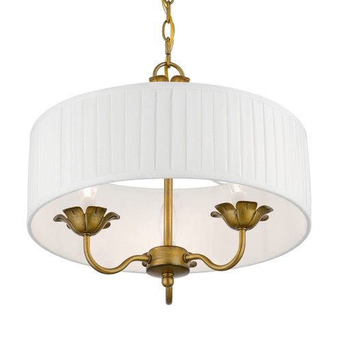 Edinburgh Three Light Pendant in Antique Gold Leaf (107|41773-48)