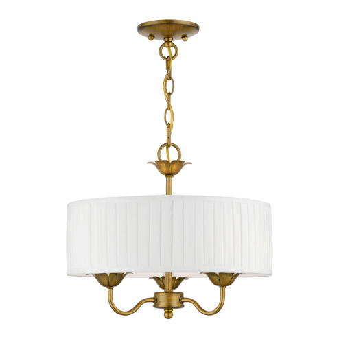 Edinburgh Three Light Pendant in Antique Gold Leaf (107|41773-48)