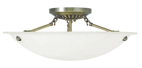 Oasis Three Light Ceiling Mount in Antique Brass (107|4274-01)