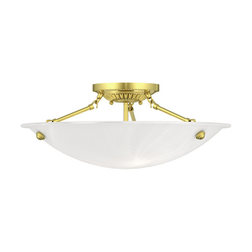 Oasis Three Light Ceiling Mount in Polished Brass (107|4274-02)
