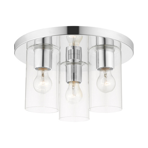 Zurich Three Light Flush Mount in Polished Chrome (107|45472-05)