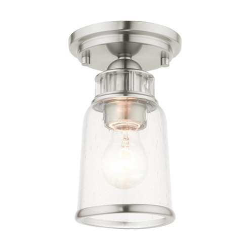 Lawrenceville One Light Flush Mount in Brushed Nickel (107|45501-91)