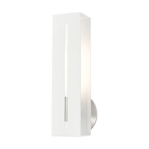 Soma One Light Wall Sconce in Textured White w/ Brushed Nickels (107|45953-13)