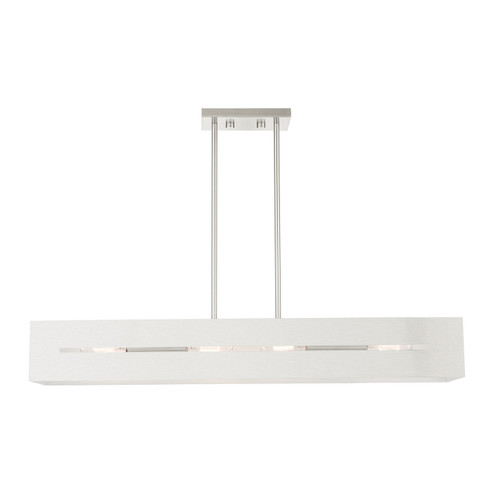 Soma Four Light Linear Chandelier in Brushed Nickel (107|45957-91)