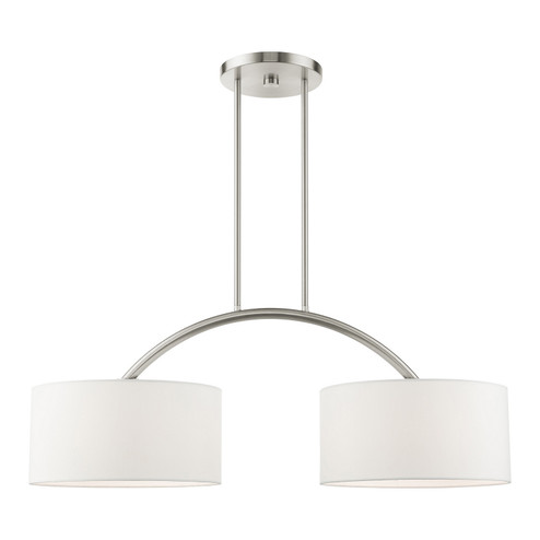 Meridian Two Light Linear Chandelier in Brushed Nickel (107|45982-91)