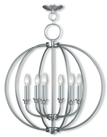 Milania Six Light Chandelier in Brushed Nickel (107|4666-91)